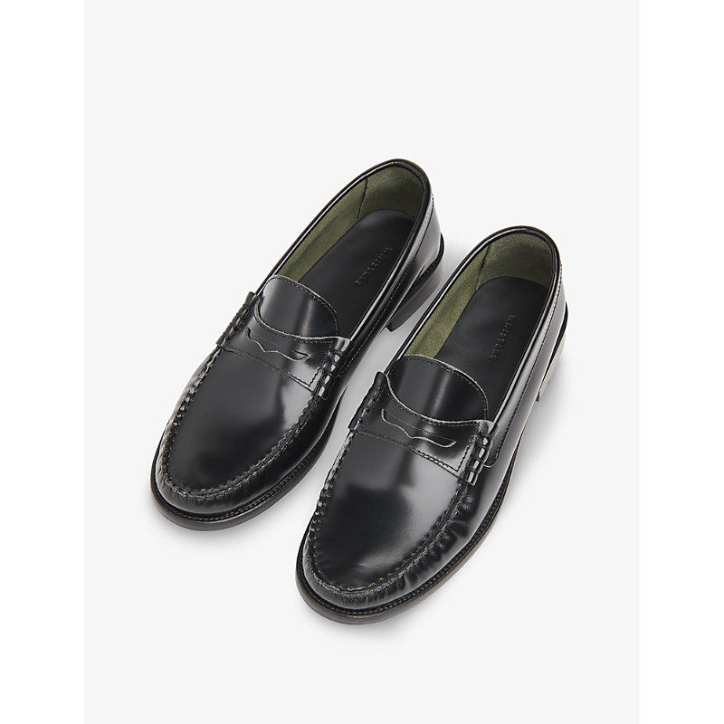 Shop Whistles Women's Black Manny Slip-on Leather Loafers