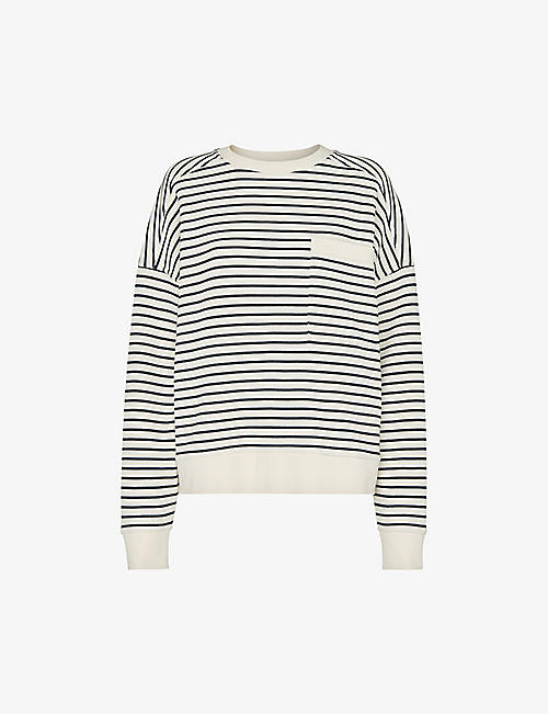 WHISTLES: Relaxed-fit stripe cotton sweatshirt