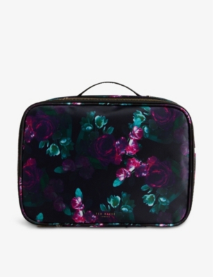 Ted Baker BECAAII Black Floral Medium Travel Wash Bag