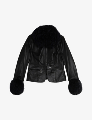 Girls ted baker leather jacket sale