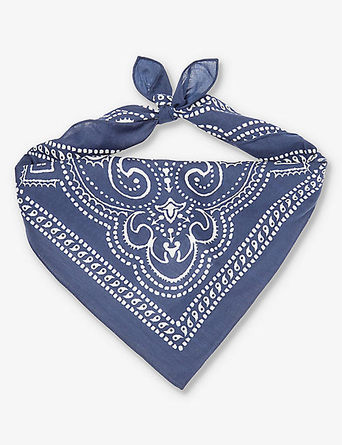 GIVENCHY: Bandana abstract-print cotton scarf