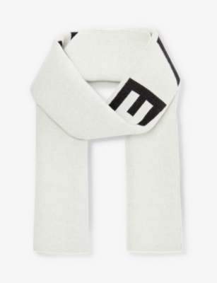 GIVENCHY: 4G brand-print wool and cashmere-blend scarf