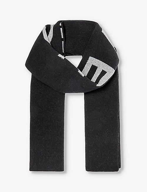 GIVENCHY: 4G brand-logo wool and cashmere scarf