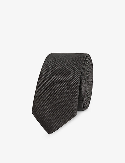 GIVENCHY: Textured-weave silk tie