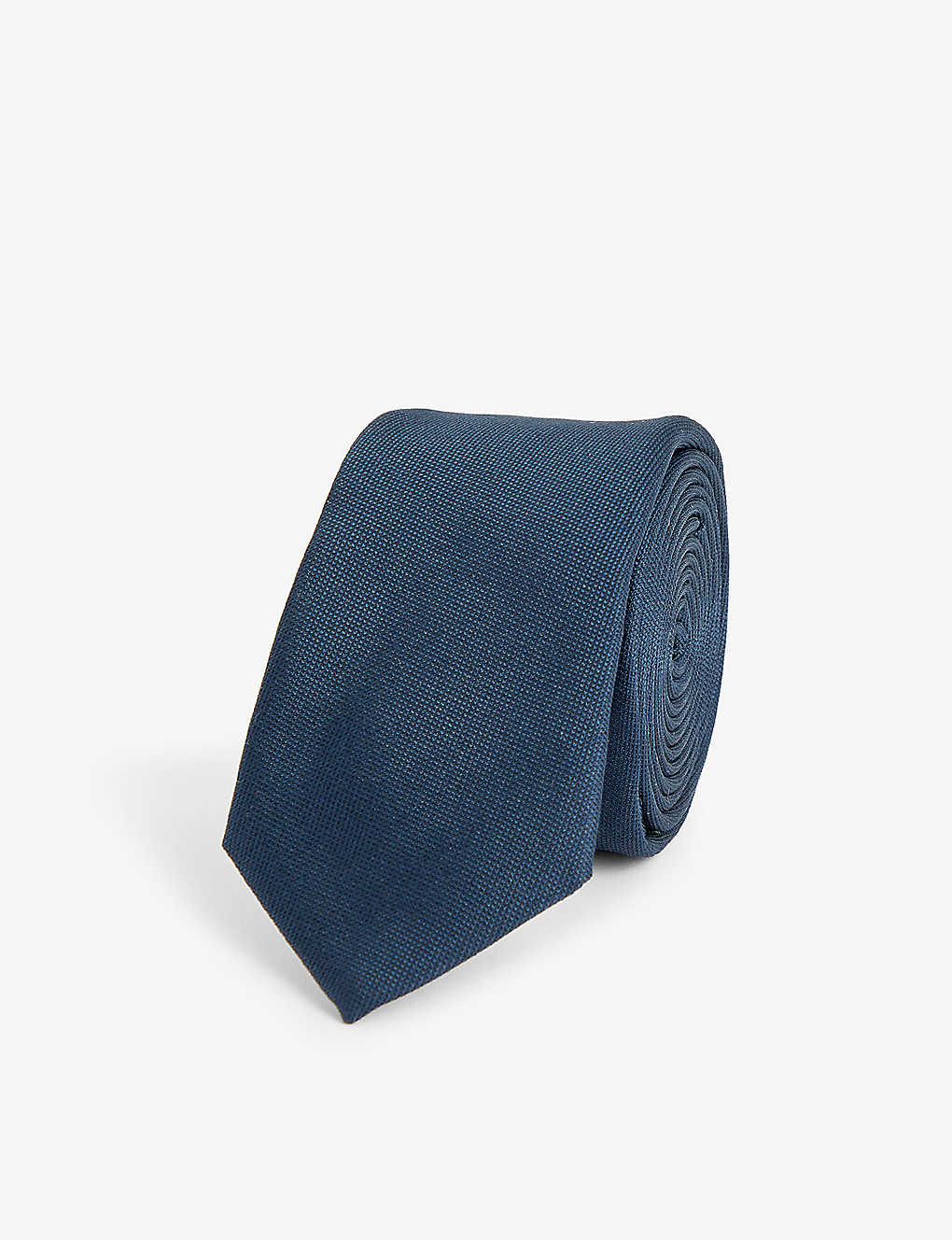 Givenchy Mens Navy Tonal Textured-weave Silk Tie