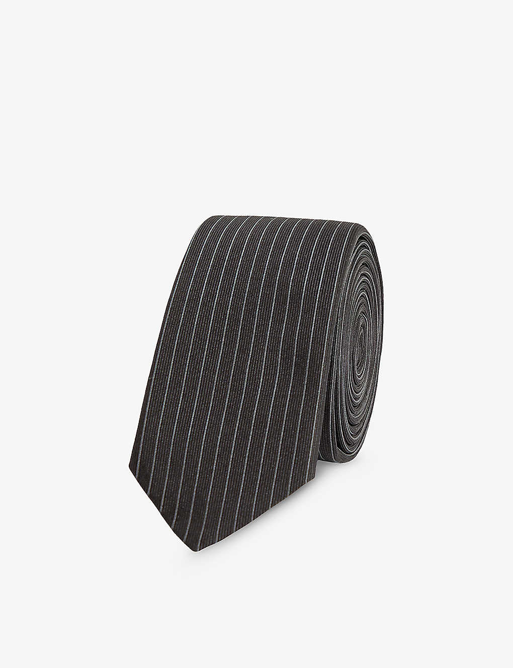 Givenchy Mens Black Striped Silk Tie