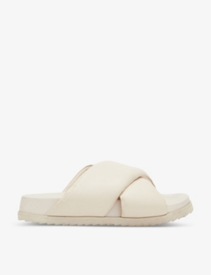 ALLSAINTS: Saki cross-strap leather sandals