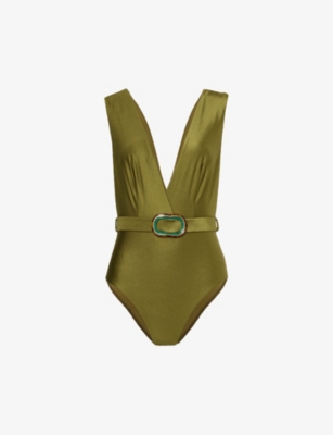 ZIMMERMANN Junie plunge-neck swimsuit