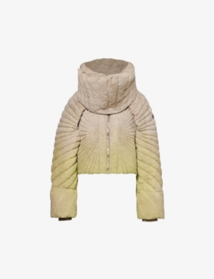 RICK OWENS RICK OWENS WOMENS ACID DEGRADE X MONCLER GRADIENT-PATTERN SHELL-DOWN JACKET