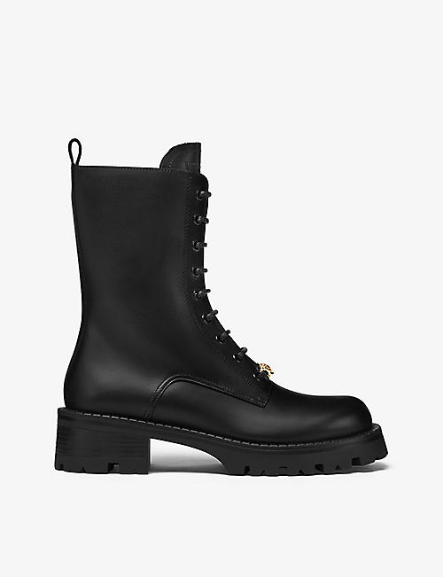 VERSACE: Vagabond lace-up leather boots