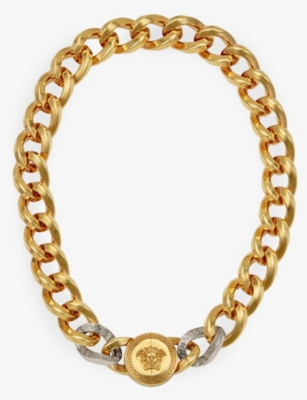 VERSACE Medusa brass necklace