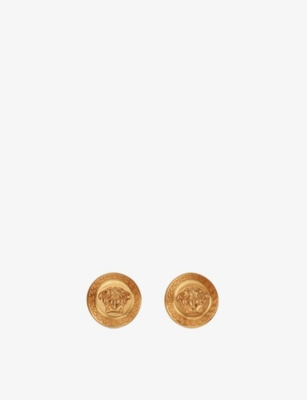 VERSACE VERSACE WOMENS TRIBUTE GOLD TRIBUTE STUD EARRINGS