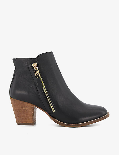 DUNE: Paicey wide-fit leather ankle boots