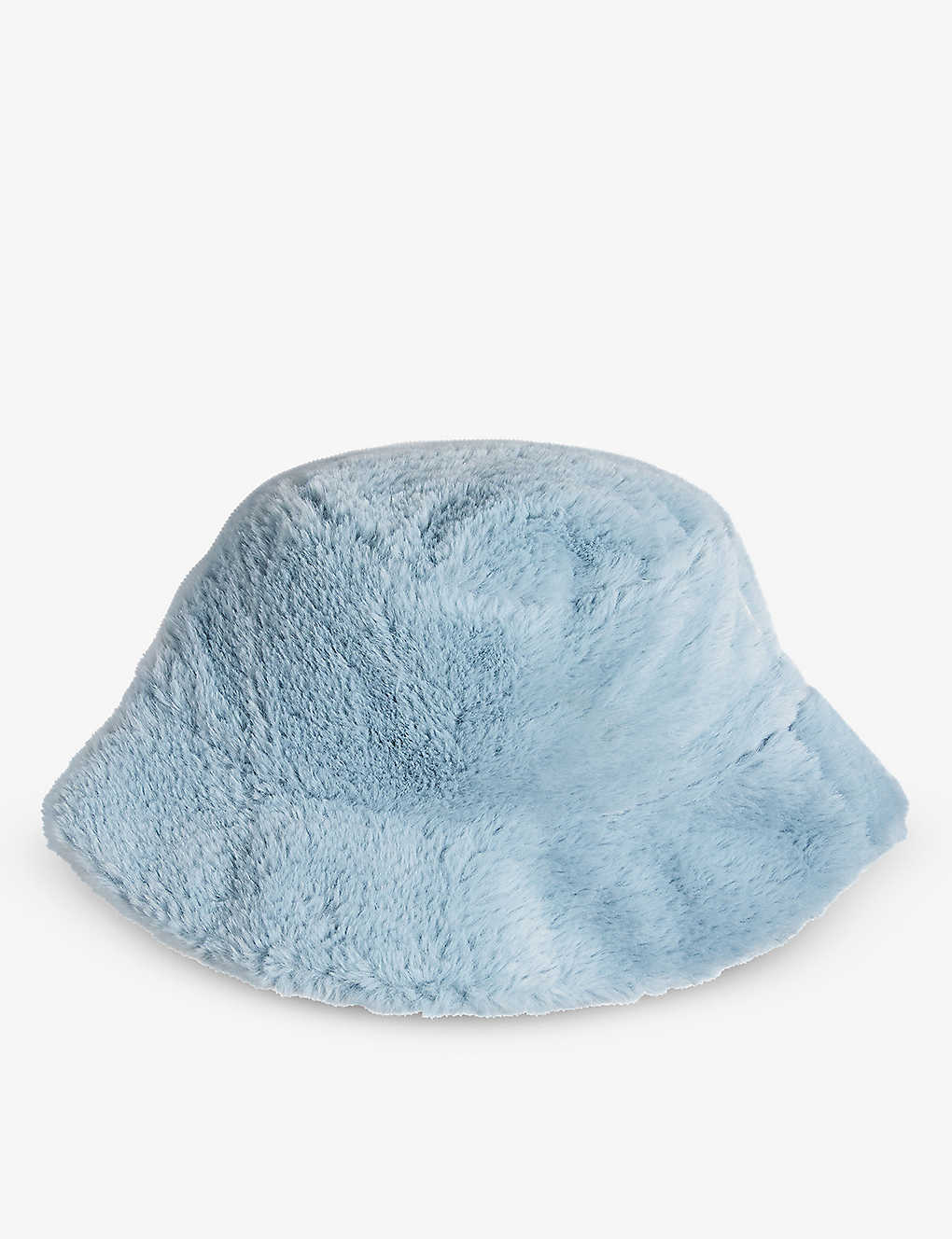 Ted Baker Womens Lt-blue Prinnia Wide-brim Faux-fur Bucket Hat