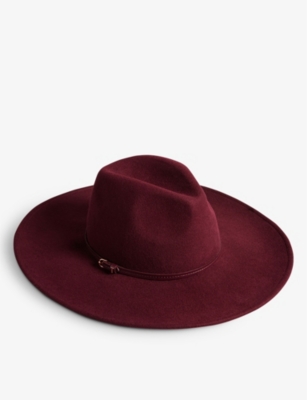 Ted Baker Womens Dp-purple Abbiea Felted-wool Hat