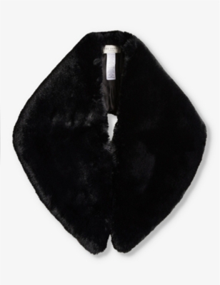 TED BAKER: Petraas brand-plaque faux-fur collar