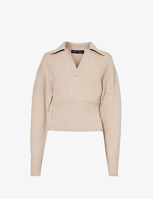 PROENZA SCHOULER: Jeanne polo-collar cashmere and wool jumper