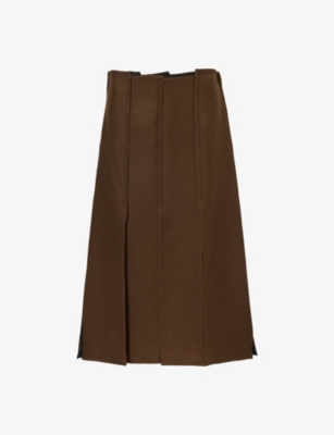 PROENZA SCHOULER Diane high rise stretch woven midi skirt