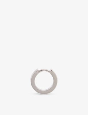 Miansai Mens Silver 4mm Rhodium-plated Sterling-silver Single Huggie Earring In Silver