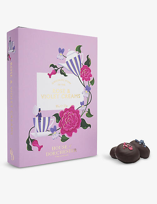 HOUSE OF DORCHESTER：Rose & Violet Creams Box Book 黑巧克力软糖组合 8 盒装 105 克
