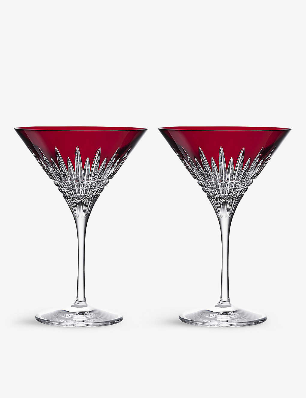 Waterford New Year Celebration Red Martini Glass, Set Of 2