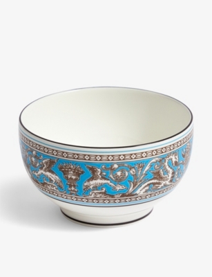 Wedgwood Florentine Turquoise Bone-china Rice Bowl 10.5cm