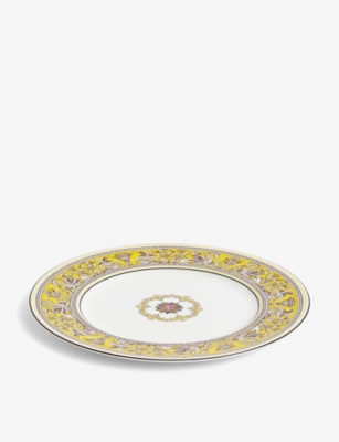 WEDGWOOD: Florentine Citron bone-china plate 27.3cm