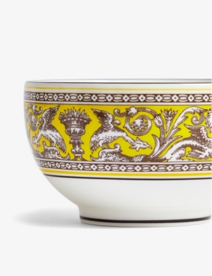 WEDGWOOD: Florentine Citron bone-china rice bowl 10.5cm