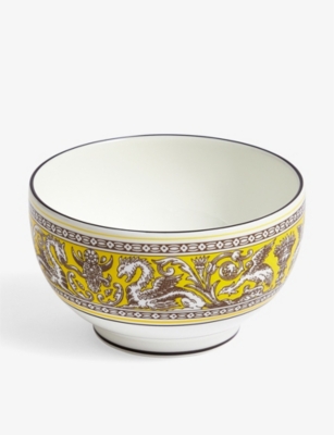 WEDGWOOD: Florentine Citron bone-china rice bowl 10.5cm