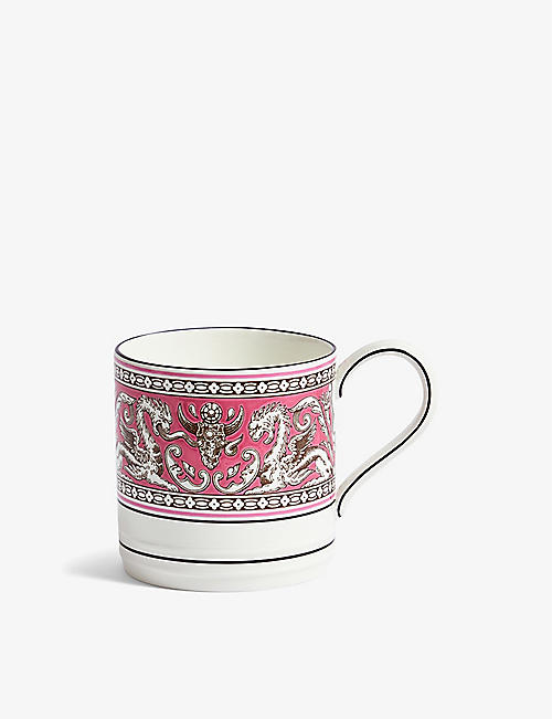 WEDGWOOD: Florentine Fuchsia bone-china mug 8.9cm