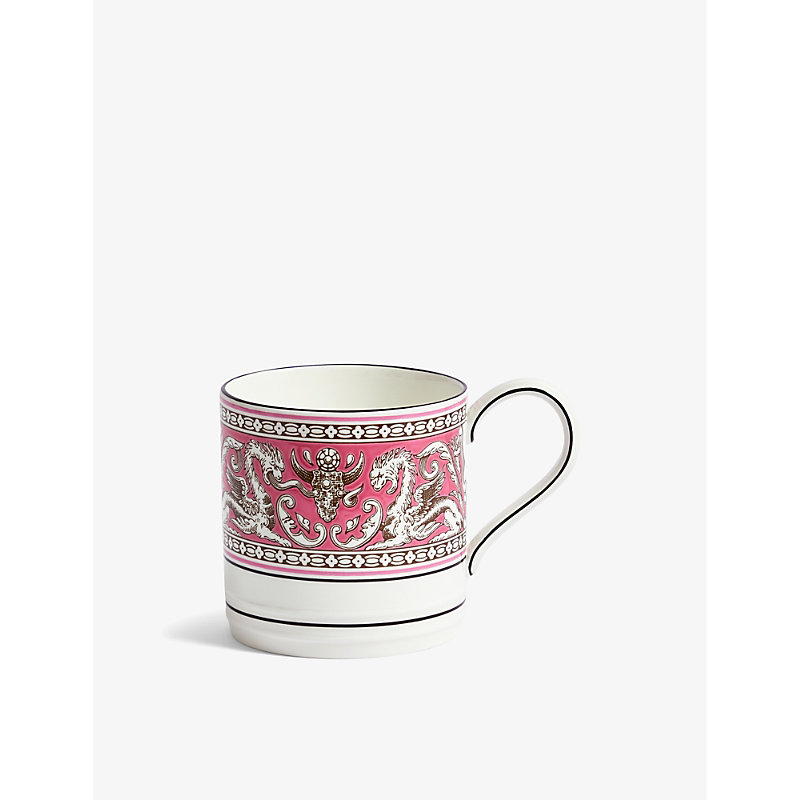 Wedgwood Florentine Fuchsia Bone-china Mug 8.9cm In Pink