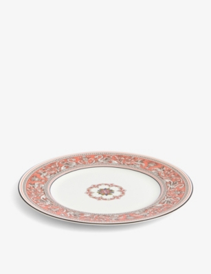 WEDGWOOD: Florentine Salmon bone-china plate 27.3cm