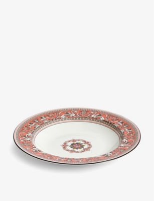 Shop Wedgwood Florentine Salmon Bone-china Rim Soup Bowl 22.8cm