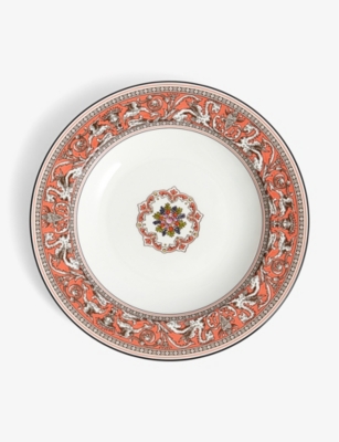 Shop Wedgwood Florentine Salmon Bone-china Rim Soup Bowl 22.8cm