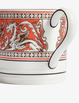WEDGWOOD: Florentine Salmon bone-china mug 8.9cm