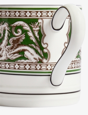Shop Wedgwood Florentine Verde Dragon-motif Bone-china Mug 326ml