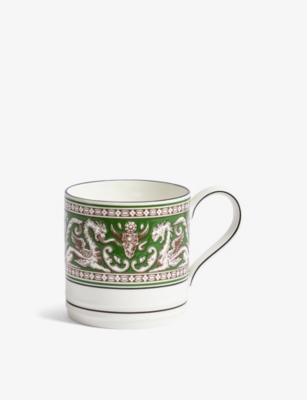 Shop Wedgwood Florentine Verde Dragon-motif Bone-china Mug 326ml