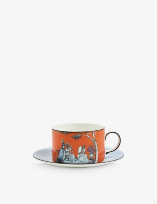 Wedgwood X Sheila Bridges Vanity Bone China Teacup And Saucer 219ml