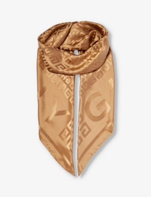 Givenchy 4g Monogram Silk Square Scarf in Purple