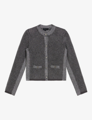 TED BAKER: Sallyan metallic-knitted jacket