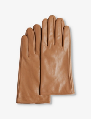 TED BAKER Arleos logoembellished leather gloves