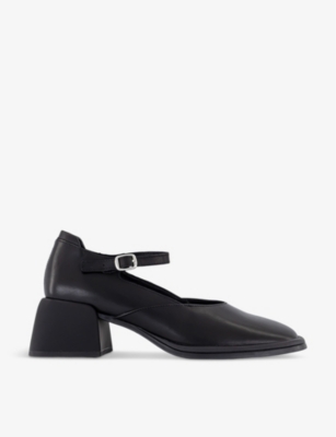 Vagabond Womens Black Ansie Leather Mary-jane Courts In Black