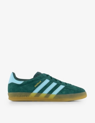 ADIDAS ORIGINALS GAZELLE INDOOR BRAND-PATCH LEATHER LOW-TOP TRAINERS