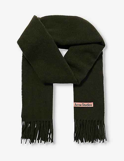 ACNE STUDIOS: Canada logo-patch wool scarf