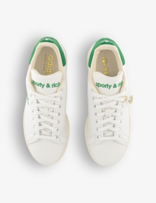 Shop Adidas Originals Adidas Men's Sporty White Green Off W X Sporty & Rich Stan Smith Canvas Low-top Trainers
