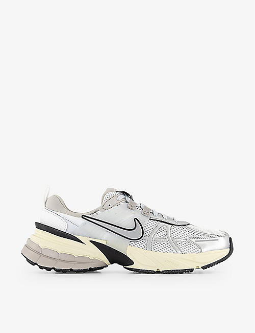 NIKE: V2K Run chunky-sole woven low-top trainers