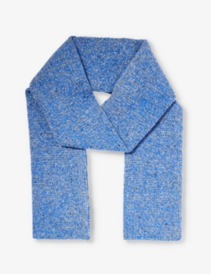 JOHNSTONS: Brushed-texture rectangular-shape cashmere scarf