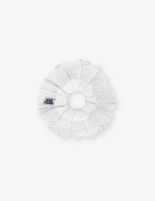 GOOD SQUISH Blumberg ruffled organic-cotton scrunchie