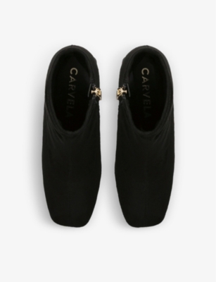 Shop Carvela Womens Black Quant Faux-suede Ankle Boots