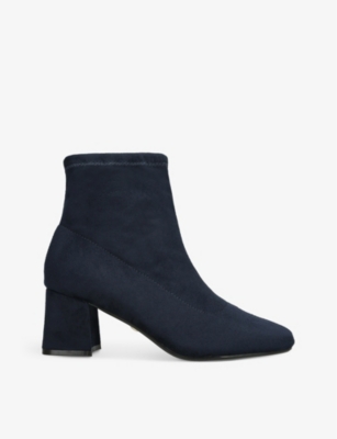 Carvela Womens Navy Quant Faux-suede Ankle Boots